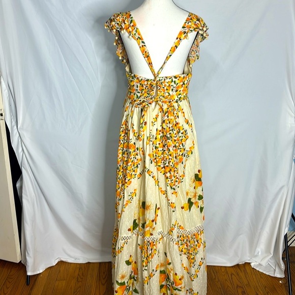 FARM Rio Off White Cashew Crossed Back Maxi Dress - Picture 11 of 15